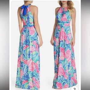 Lilly Pulitzer Martina Maxi Dress Beach Please - XXS